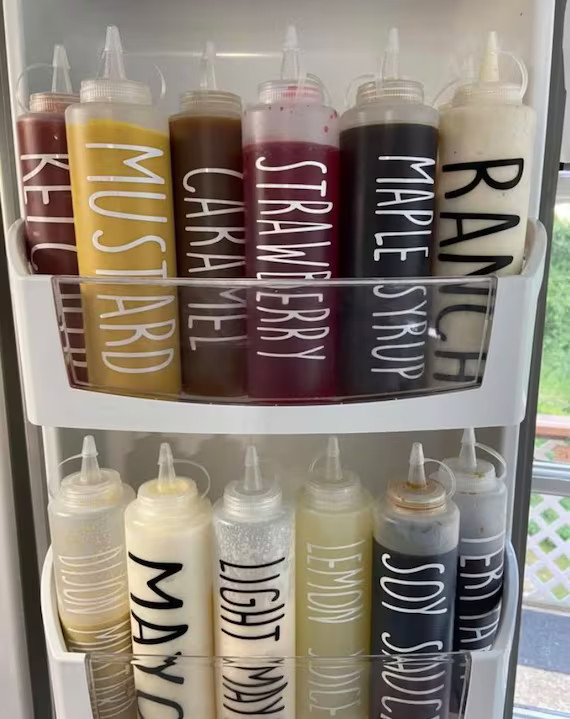 Set of 8 Clear Condiment Containers | Etsy (US)