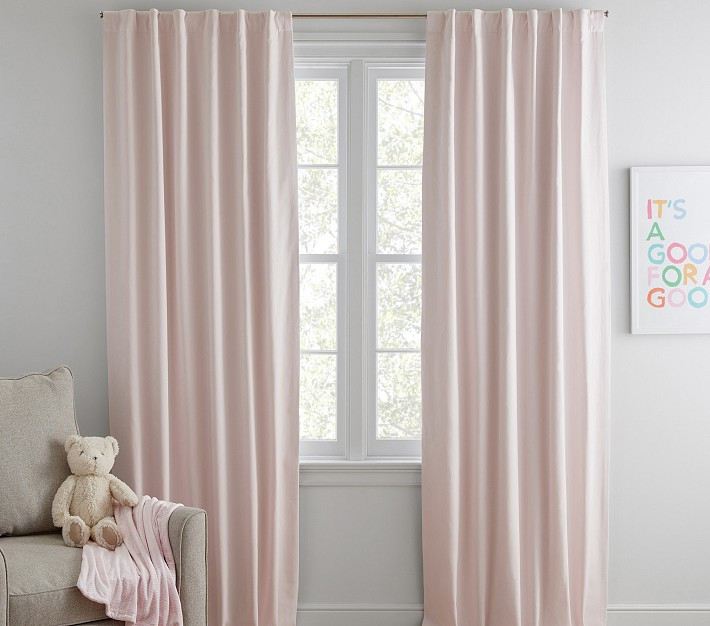 Quincy Cotton Canvas Blackout Curtain | Pottery Barn Kids