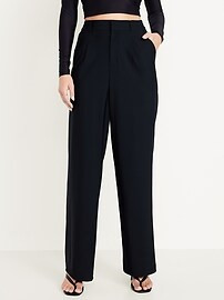High-Waisted SleekTech Trouser Pants | Old Navy (US)