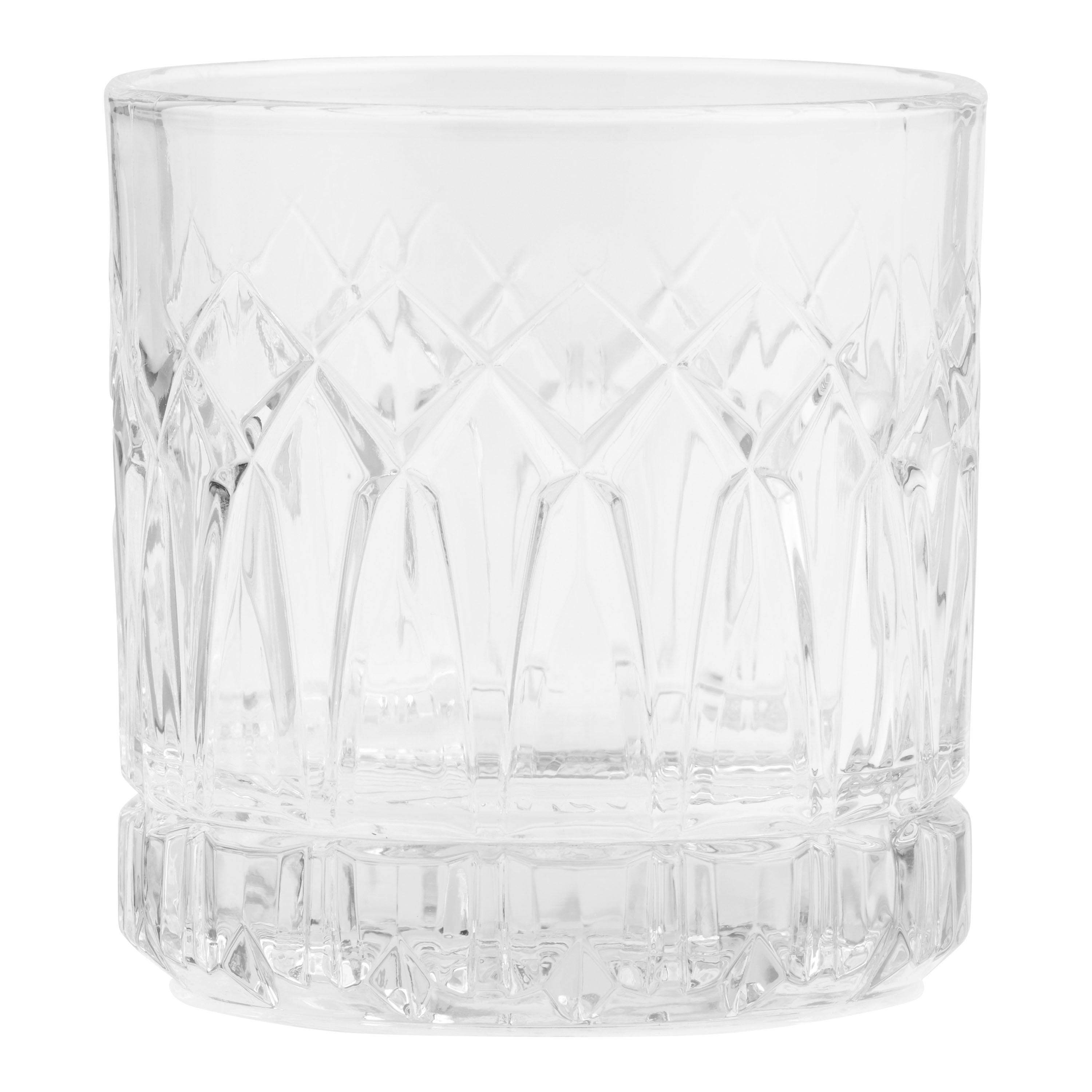Elliot Pressed Diamond Double Old Fashioned Glass | World Market
