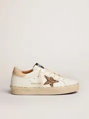 Hi Star sneakers with gold glitter star and beige leather heel tab | THE YES