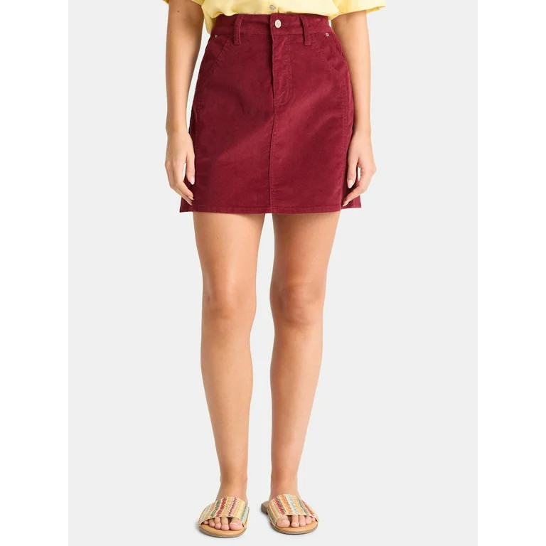 Time and Tru Women's Corduroy Mini Skirt, Sizes 0-20 - Walmart.com | Walmart (US)