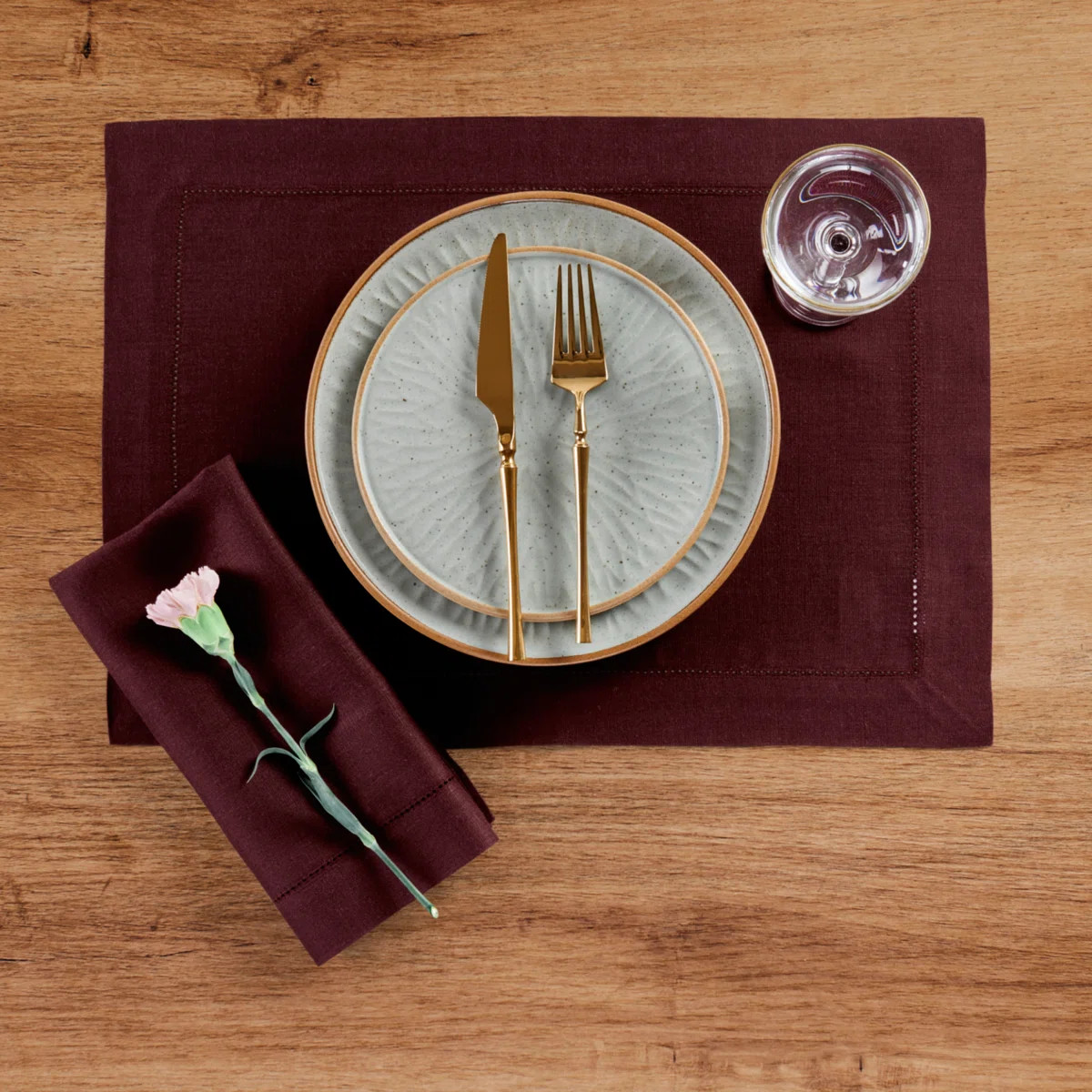 100% Pure Linen Hemstitch Dinner Napkins - Classic Hemstitch (Set of 4) | Wayfair North America