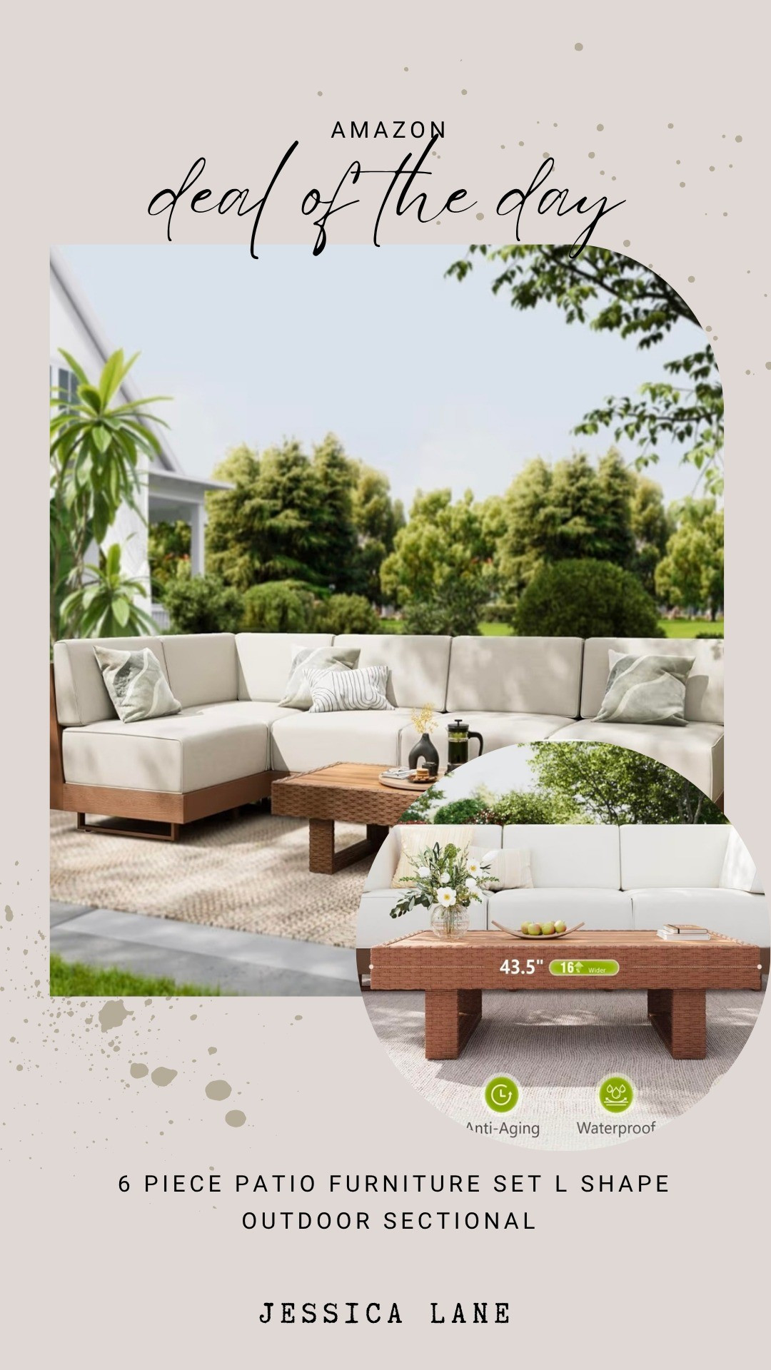 Upgrade your outdoor space with this 6 piece L-shaped sectional that is perfect for summer lounging.#patio #patioseason #outdoorentertaining #amazondeals

#LTKSaleAlert #LTKHome #LTKSeasonal