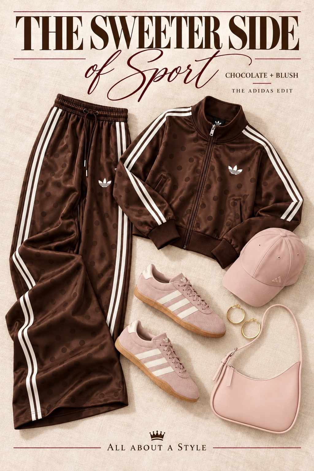 The secret to styling a tracksuit? Give it accessories you’d wear with a dress. 🤎

Gold hoops and a structured shoulder bag instantly pull it together. Blush pink softens the chocolate brown, while matching sneakers make that pop of color feel intentional.

Save this styling trick—and find the pieces on my LTK.

#HowToStyle #AdidasOutfit #ElevatedCasual #StyleTips @adidas
