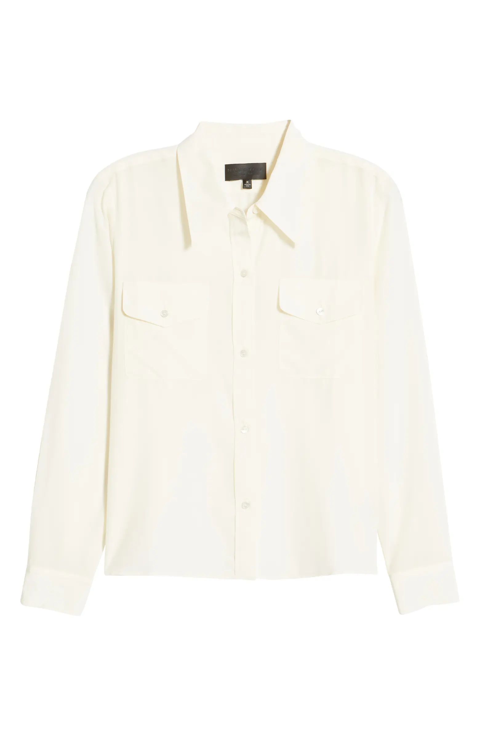 Nili Lotan Ninette Silk Button-Up Shirt | Nordstrom | Nordstrom