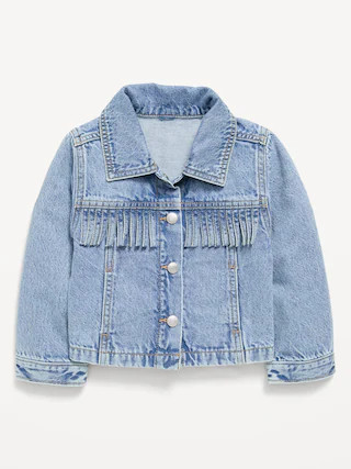 Fringed Denim Jacket for Toddler Girls | Old Navy (US)