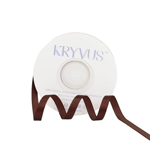 Dark Brown Satin Ribbon 1/4 inch X Continuous 25 Yards, Single Face Polyester Ribbon Perfect for Gift Wrapping, Flower Bouquet, Wedding Decor, Crafts, Bow Making, Sewing and More | Amazon (US)