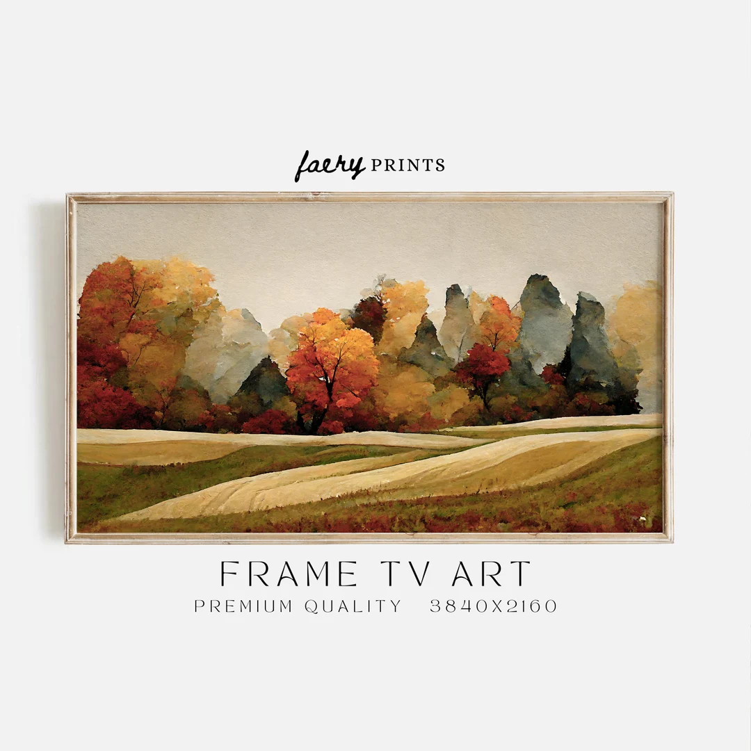 Samsung Frame TV Art, Autumn Landscape TV Art, Fall Foliage Digital Art, Seasonal Digital Downloa... | Etsy (US)