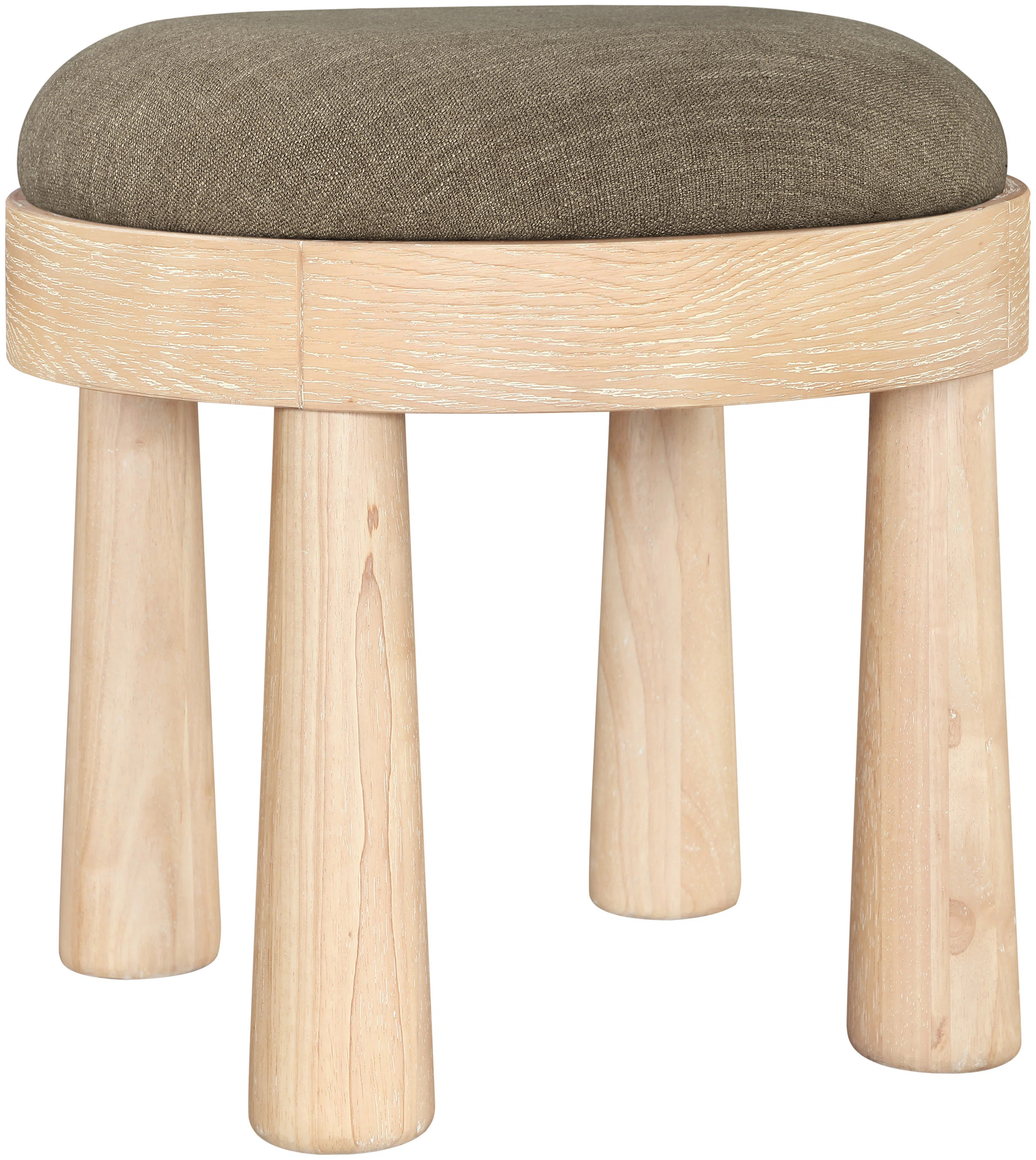 Latitude Run® Larea Linen Textured Fabric Upholstered Ottoman | Wayfair | Wayfair North America