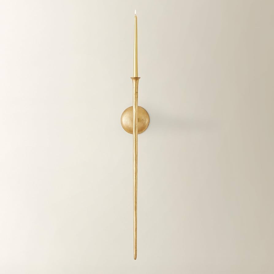 Z Gallerie Aspar Candle Sconce Long Candle Holder in Gold Finish, Retro Chic Wall Decor for Livin... | Amazon (US)