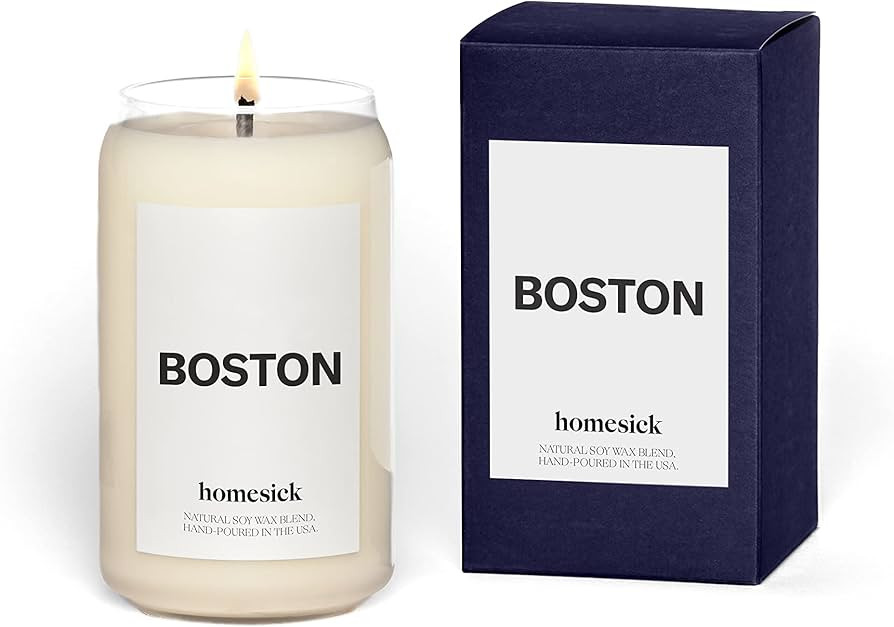 Homesick Premium Scented Candle, Boston - Scents of Orange, Tea, Nutmeg, 13.75 oz, 60-80 Hour Bur... | Amazon (US)