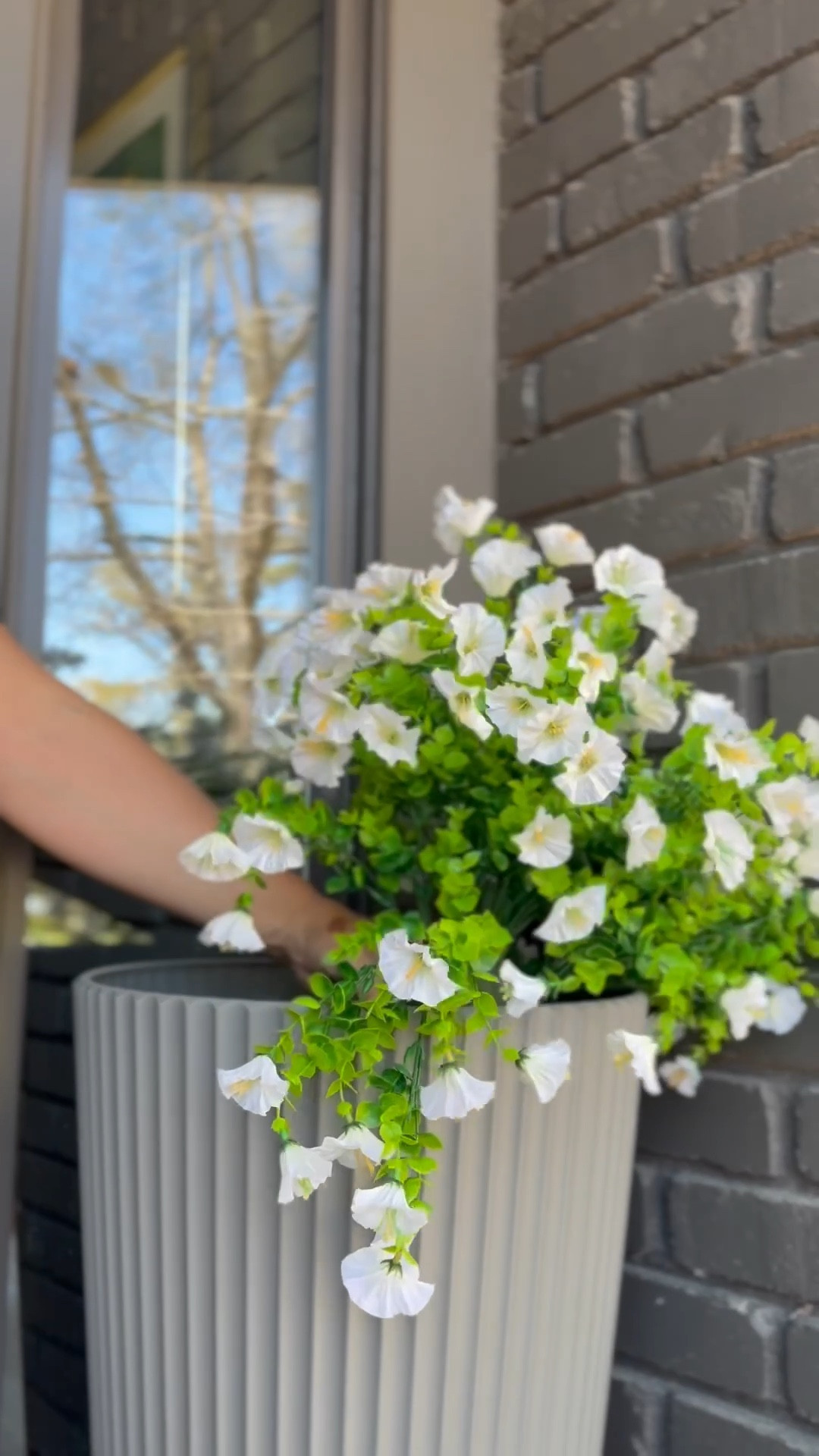 Spring Must Have! I can’t believe that these morning glories are fake! I was on the hunt for the perfect faux florals to pair with these awesome planters from Amazon, and stumbled across these. I used a floral foam ball to hold the stems together in the planter and love the way that it turned out! They look so beautiful and will last all season!

#fauxflorals #outdoorfauxplants #planterpots #frontporchmakeover #springentryway

#LTKFindsUnder50 #LTKSeasonal #LTKHome
