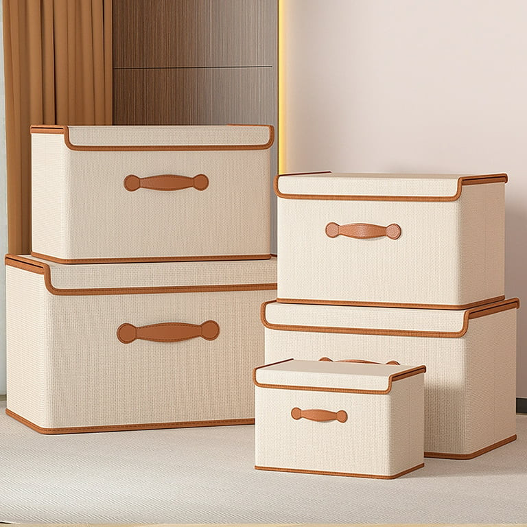 sunsanly Clothes Storage Box Large Capacity with Handle And Lid Dustproof Moisture-proof Foldable... | Walmart (US)