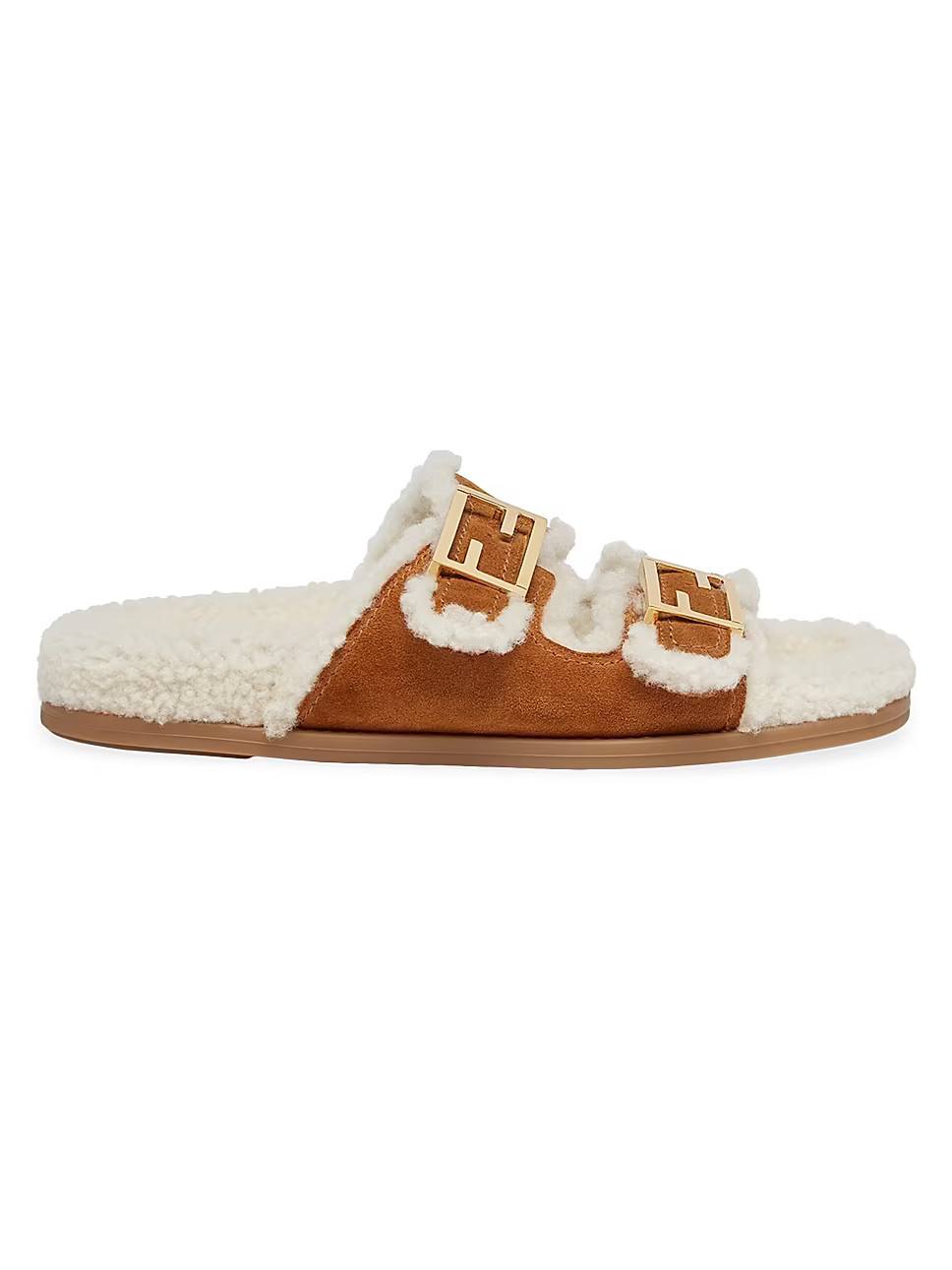 Fendi Feel Shearling Slides | Saks Fifth Avenue
