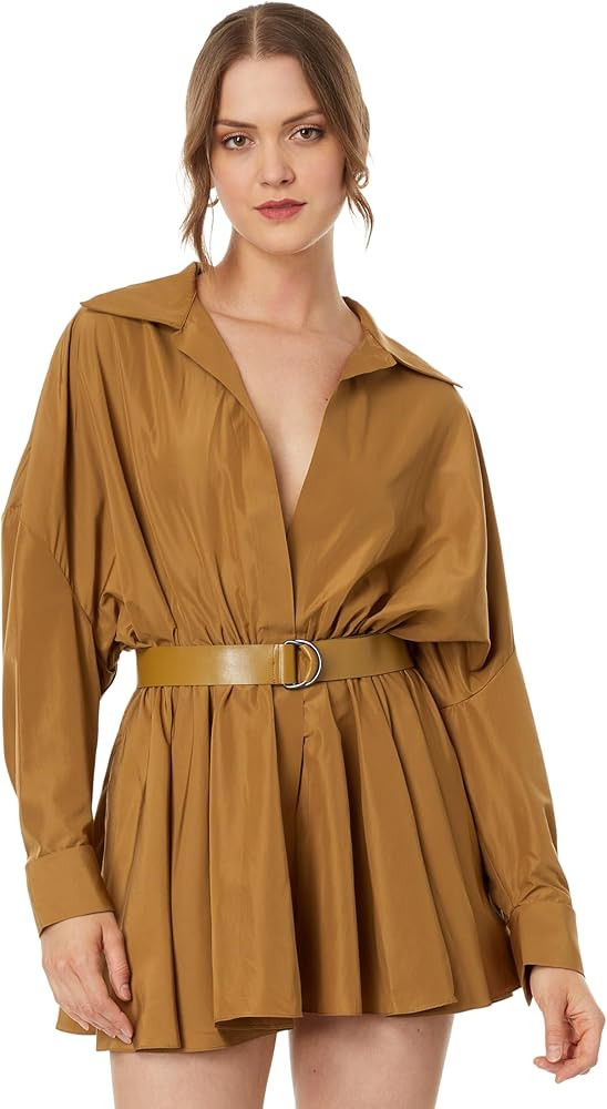 Norma Kamali Women's Super Oversized Bf Nk Shirt Flared Mini Dress | Amazon (US)