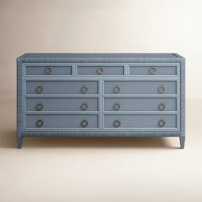 Warwick 9 Drawer 64" W Rattan Double Dresser | Wayfair North America