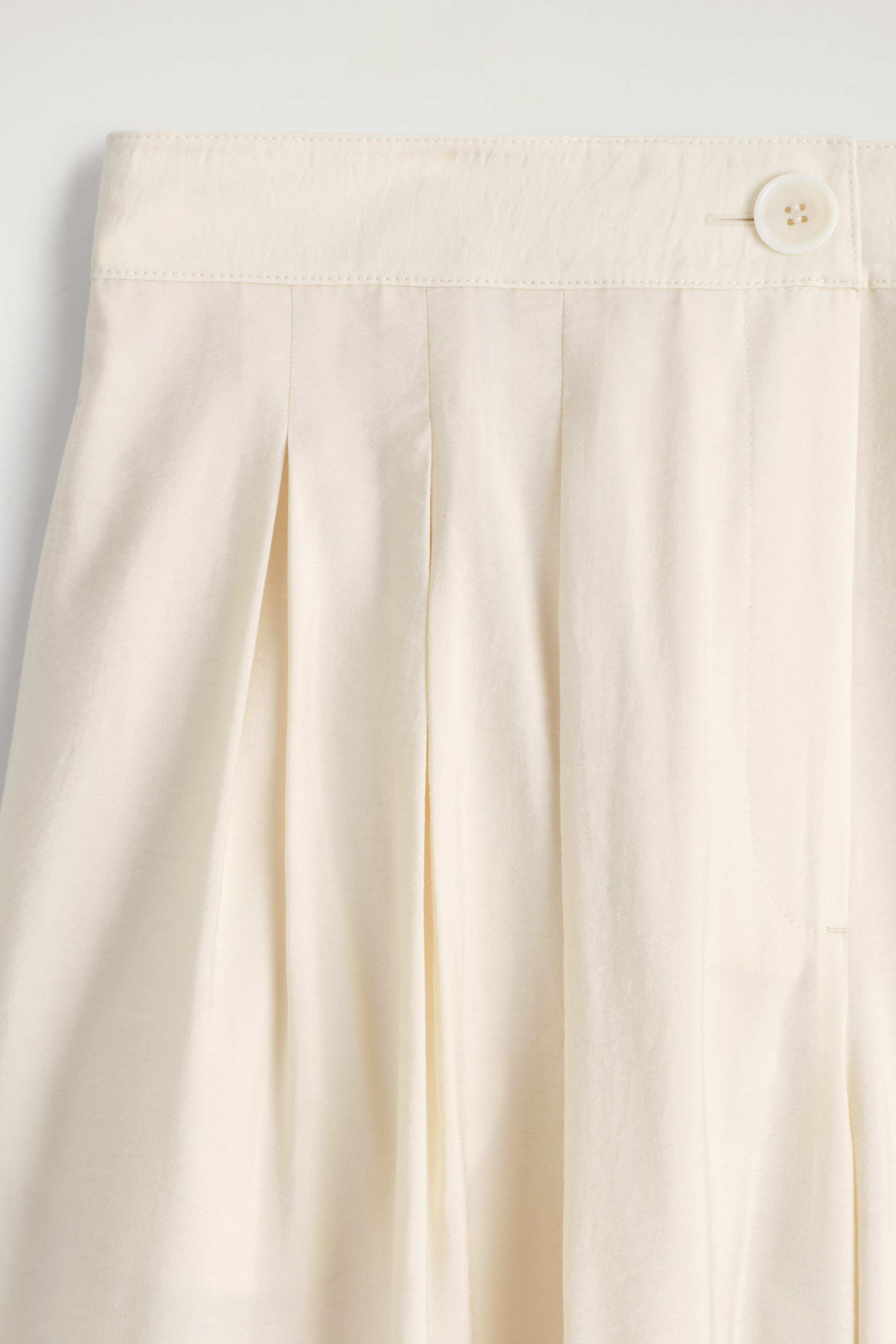 PLEATED MODAL WIDE-LEG TROUSERS - ECRU | COS | COS UK