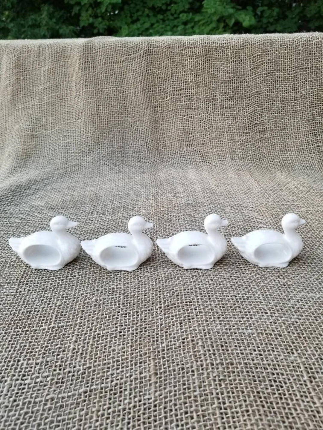 Shafford White Porcelain Ducks Napkin Rings Set of 4 Taiwan Farm House Decor - Etsy | Etsy (US)