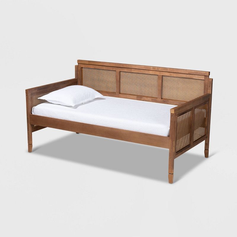 Twin Toveli Wood Daybed Ash Walnut - Baxton Studio | Target