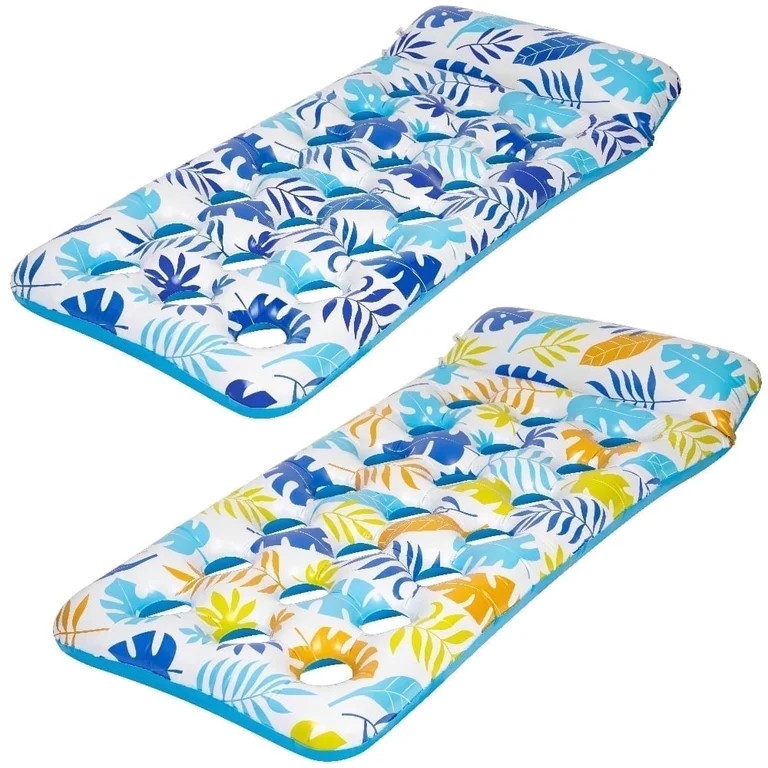 2-Piece Float Set Lounger Inflatable Pool Floats, Translucent Adult Inflatable Reclining Chair, P... | Walmart (US)