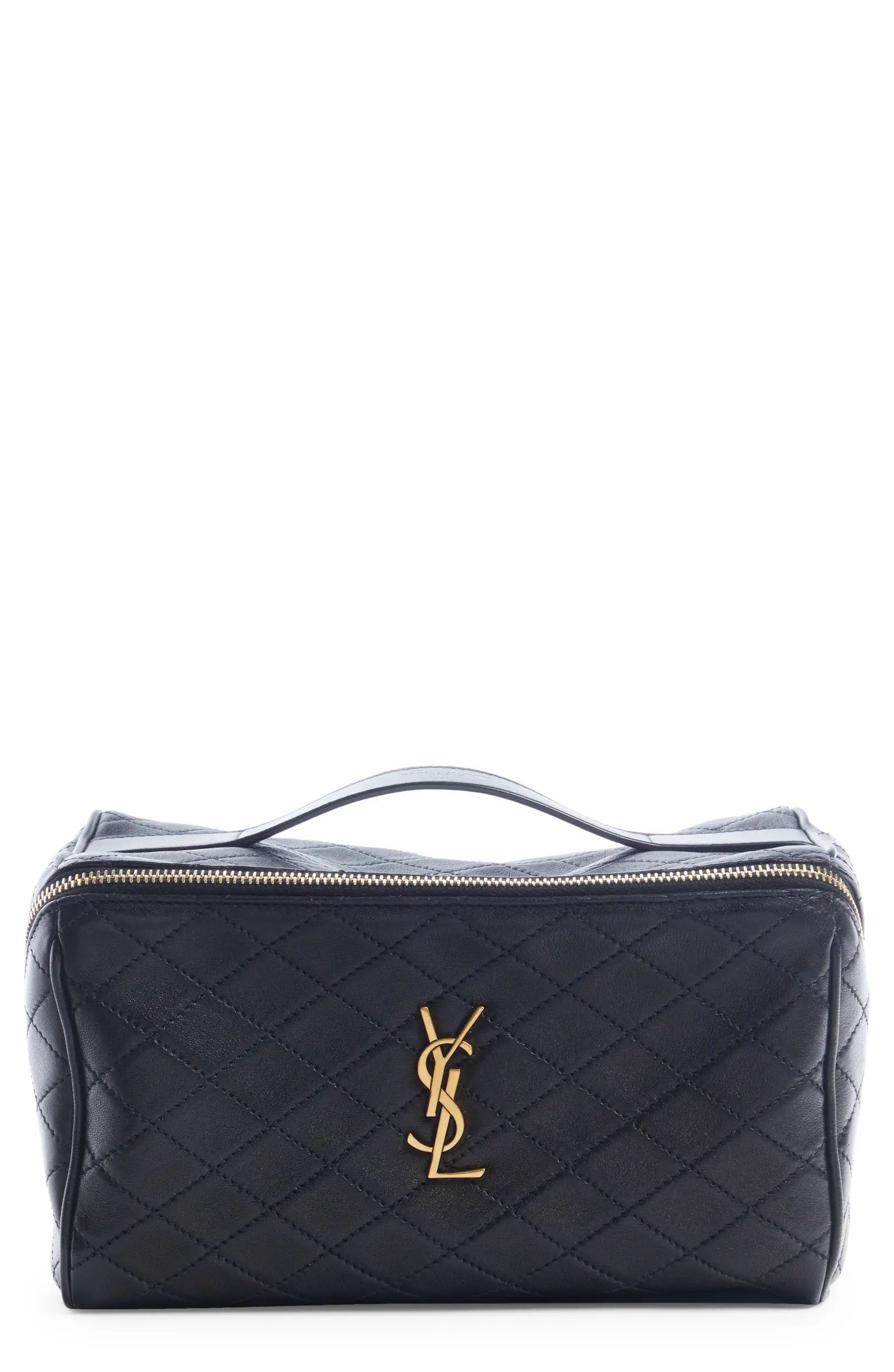 Vanity Case Quilted Leather Top Handle Bag | Nordstrom