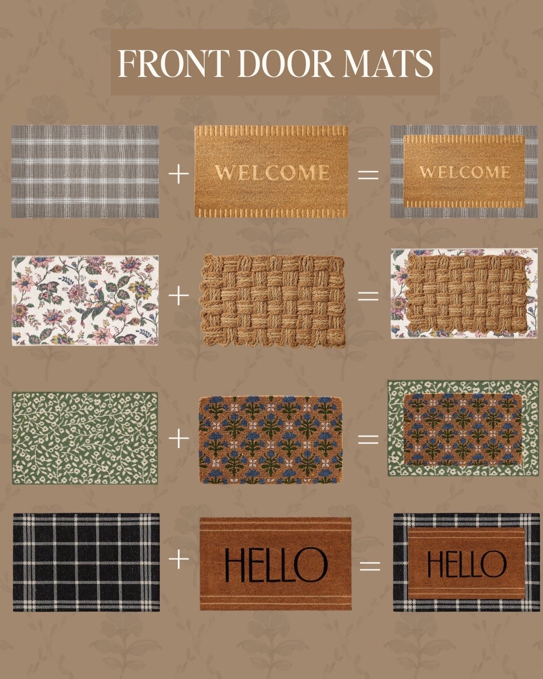 Front door mats!