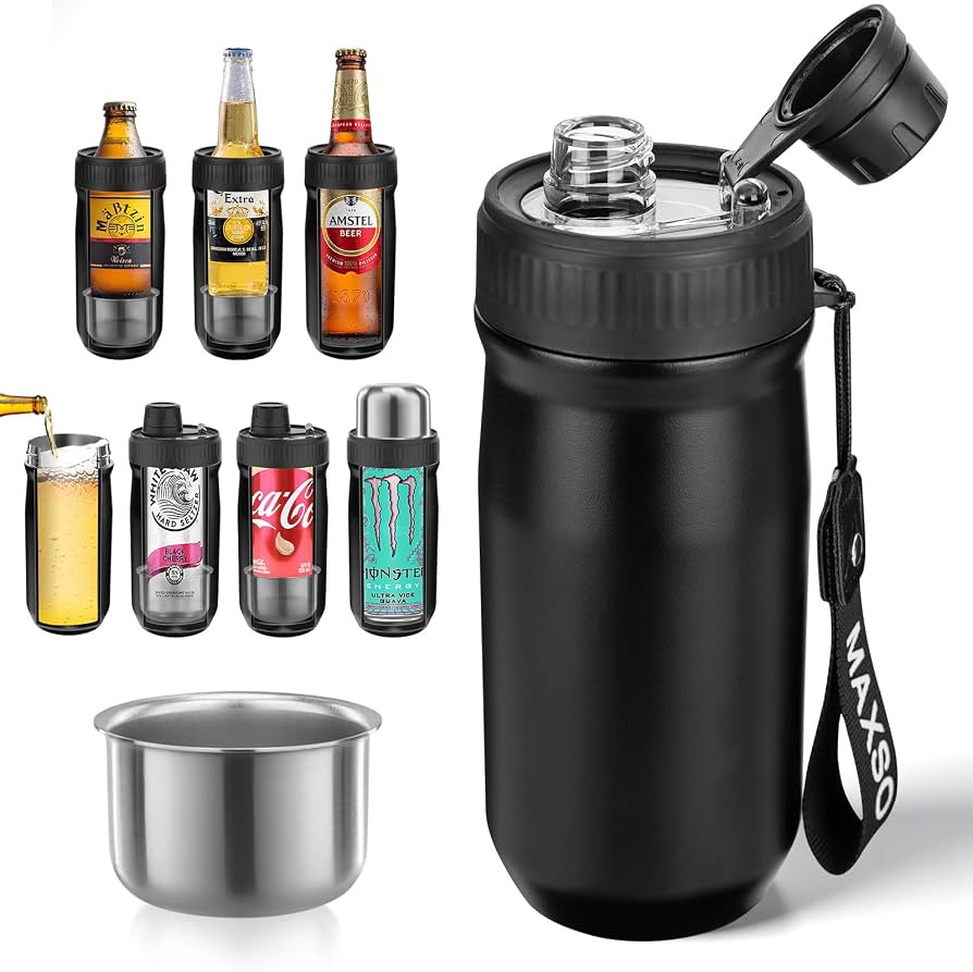 MAXSO Sealed Can Cooler Fizz Lid Can Cover for 12 oz Regular, Slim Skinny Cans & As Thermal Bottl... | Amazon (US)