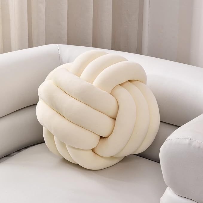 Knot Pillow Ball, Soft Round Throw Pillow Cushion Home Decorative Ball Pillows, Handmade Plush Th... | Amazon (US)