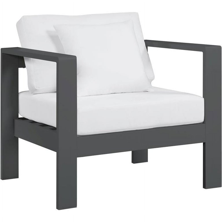 Meridian Furniture Nizuc White Outdoor Patio Arm Chair | Walmart (US)