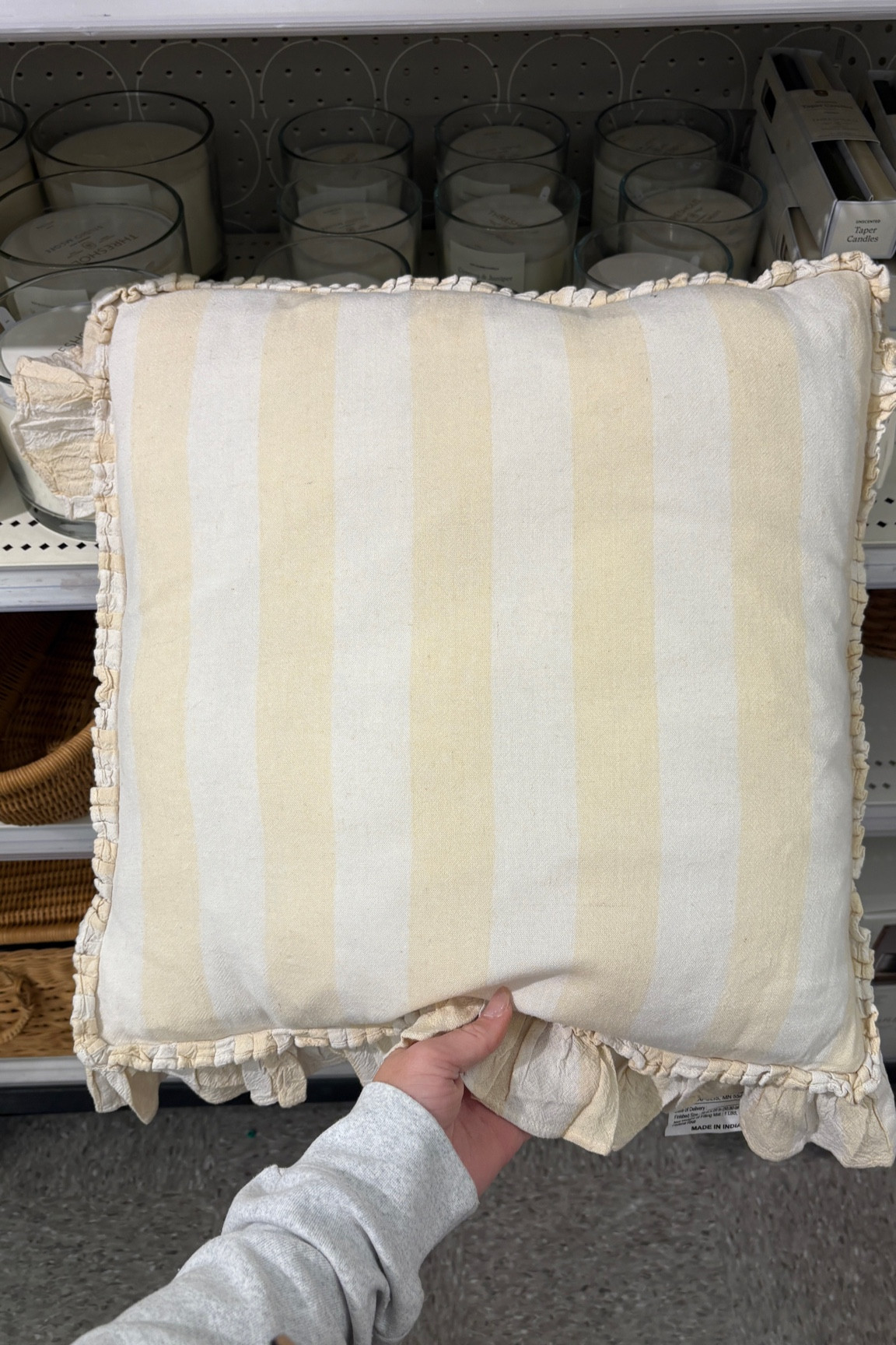 The prettiest stripe pillows I’ve ever seen square pillow, big stripe with ruffle and pale, yellow, and in pale blue

Target home, studio McGee, threshold, home decor 

#LTKHome #LTKStyleTip #LTKFindsUnder50