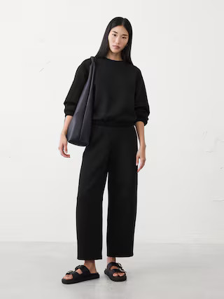 Slim Barrel High-Rise Scuba Pant | Banana Republic Factory