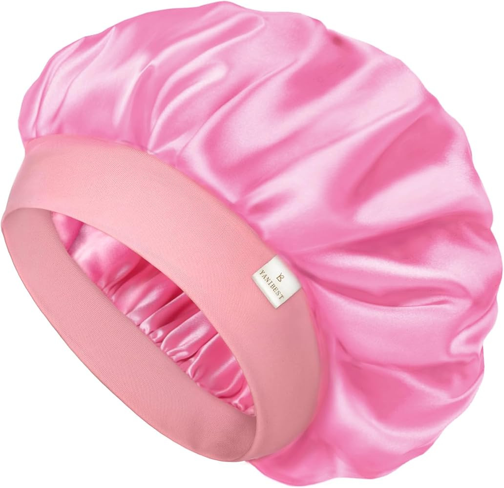 YANIBEST Silk Bonnet for Men Women Hair Bonnet for Sleeping Double Layer Satin Bonnet for Natural... | Amazon (US)