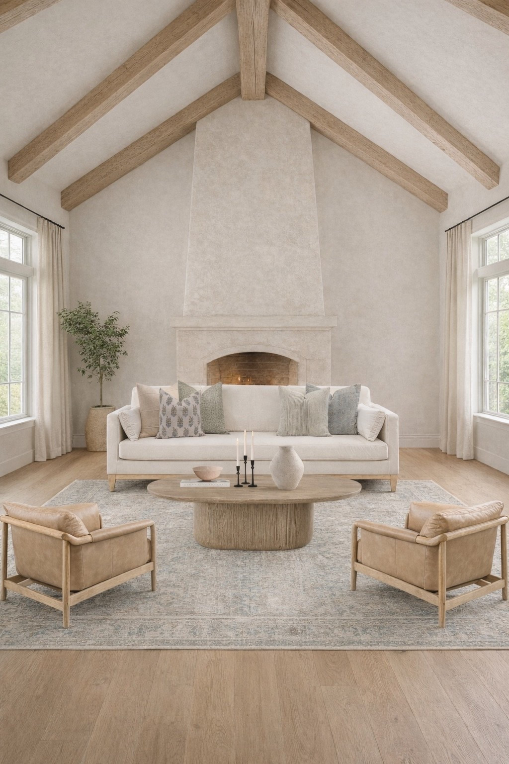 The perfect organic sitting room! I’m loving these lighter tones for the spring season, especially the soft blue, green, and ivories! Cozy, functional, and affordable. 

#LTKHome