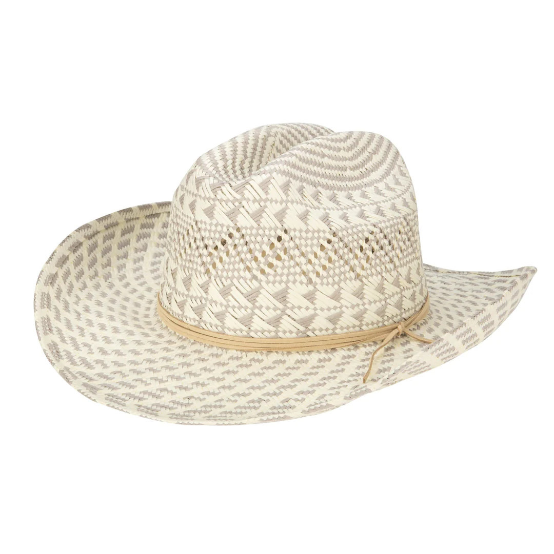 Back West - Woven Distressed Cowboy with Faux Suede Band | San Diego Hat Company