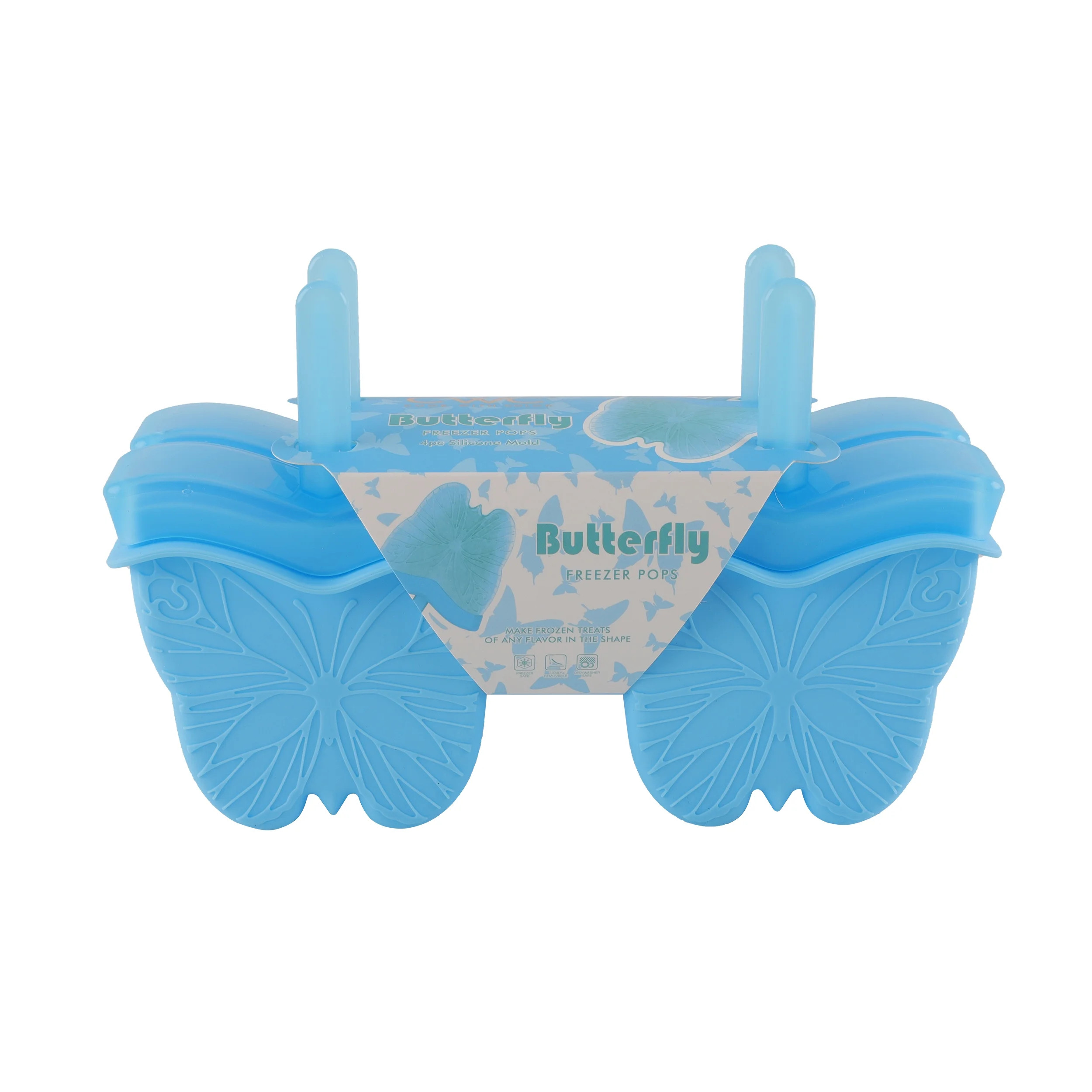 Butterfly Silicone Ice Pop Molds - Reusable & Dishwasher Safe, Blue | Walmart (US)