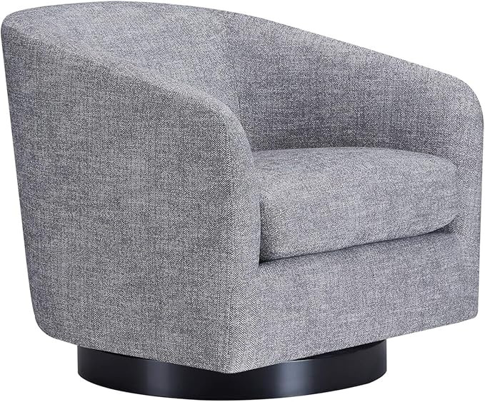 CHITA Swivel Accent Chair Armchair, Round Barrel Chair in Fabric for Living Room Bedroom, Pebble Gre | Amazon (US)