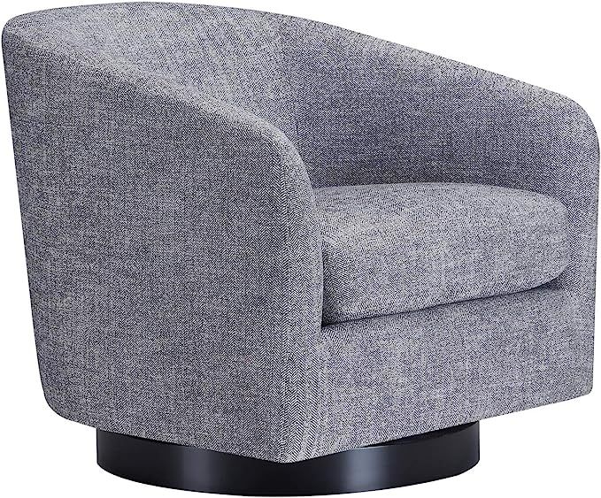 CHITA Swivel Accent Chair Armchair, Round Barrel Chair in Fabric for Living Room Bedroom, Pebble Gre | Amazon (US)