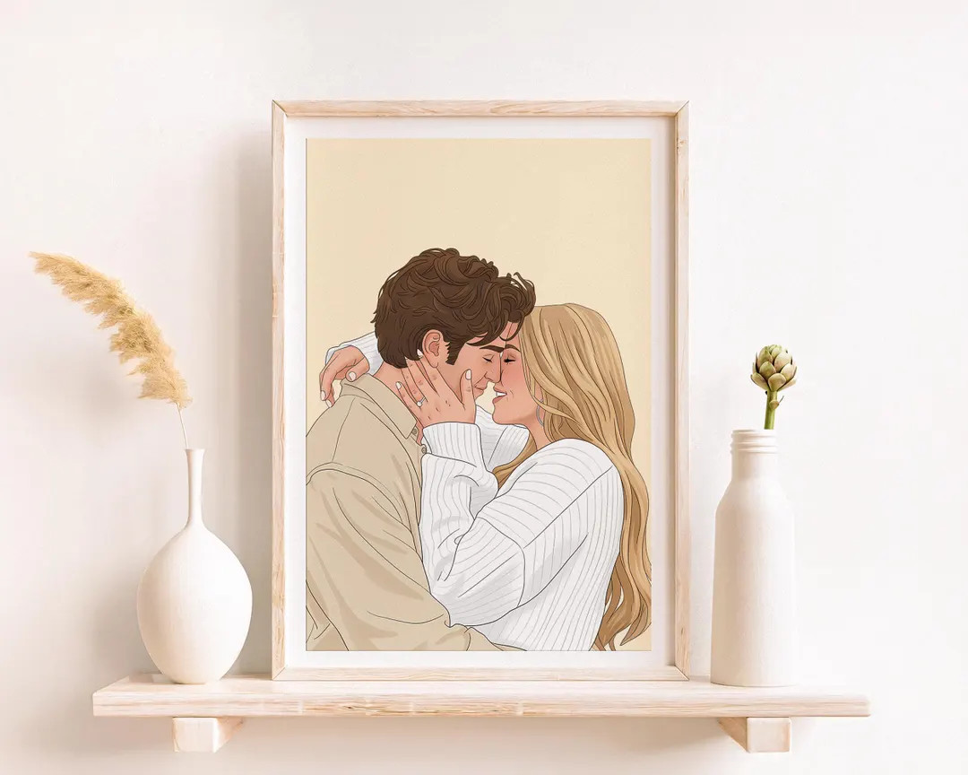 Custom Couple Cartoon Portrait: Personalized Gift From Photo - Etsy | Etsy (US)