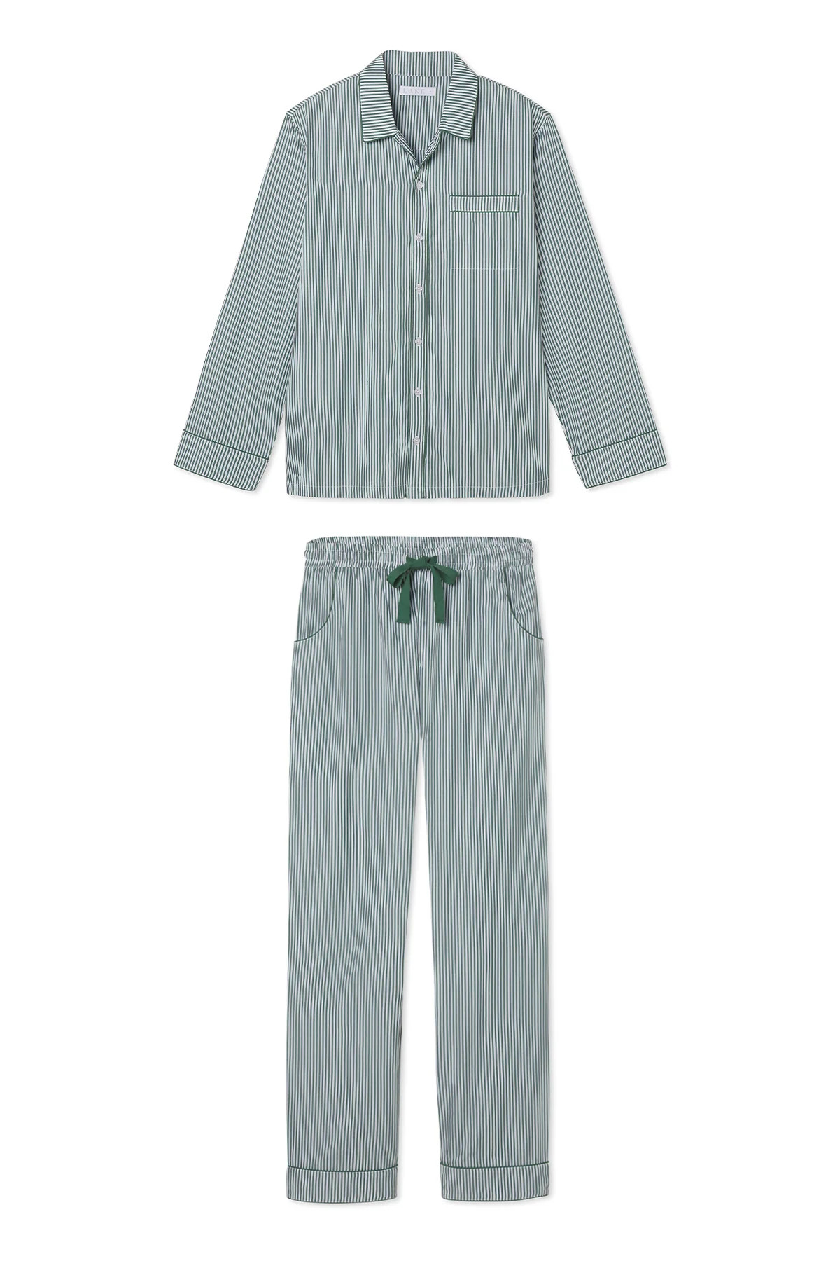 Men's Poplin Pajama Set in Evergreen | Lake Pajamas