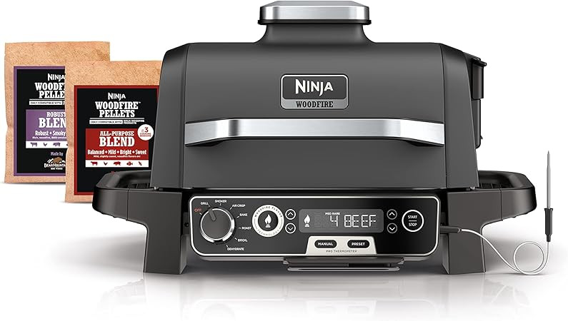Ninja OG751 Woodfire Pro Outdoor Grill & Smoker with Built-In Thermometer, 7-in-1 Master Grill, B... | Amazon (US)