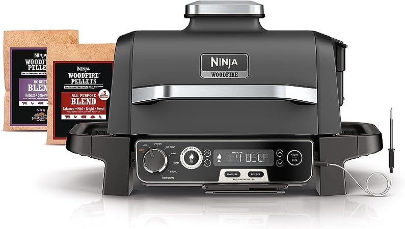 Ninja OG751 Woodfire Pro Outdoor Grill & Smoker with Built-In Thermometer, 7-in-1 Master Grill, B... | Amazon (US)