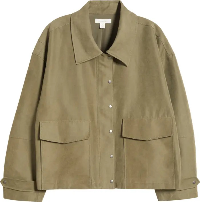 Treasure & Bond Crop Cotton Blend Field Jacket | Nordstrom | Nordstrom