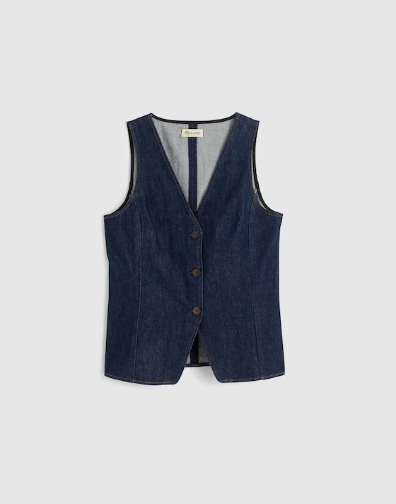 Denim Cutaway Vest | Madewell | Madewell