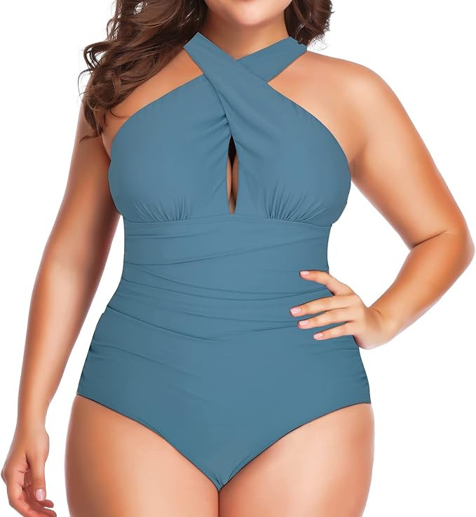 W YOU DI AN Women's Swimsuits One Piece Tummy Control Front Cross Backless Swimsuit Bathing Suit... | Amazon (US)