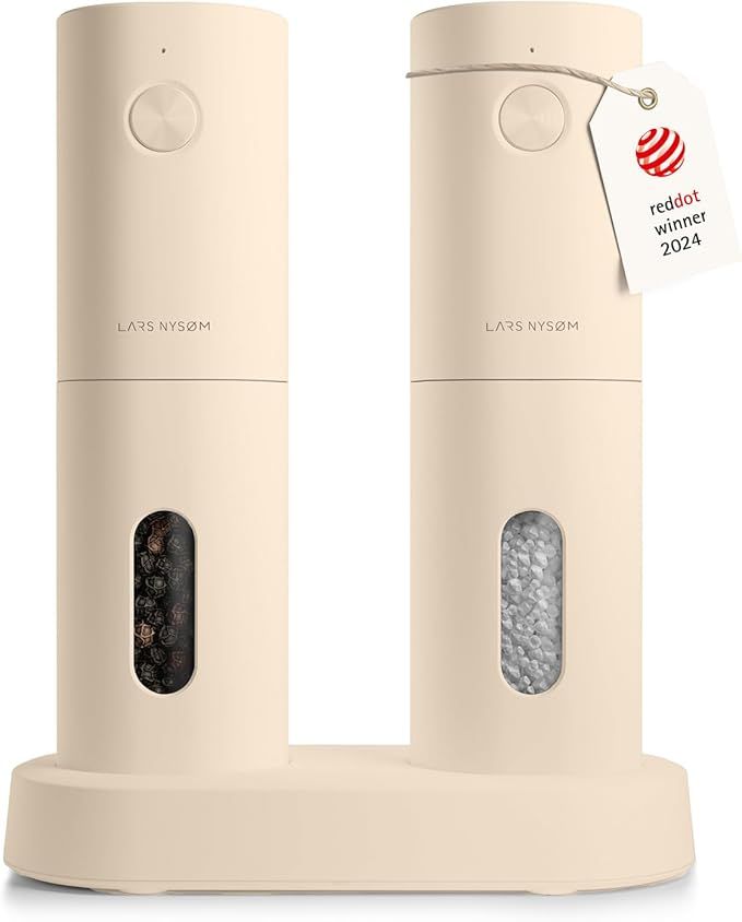 LARS NYSØM Electric Salt and Pepper Grinder Set I Automatic Salt and Pepper Mills with Adjustabl... | Amazon (US)