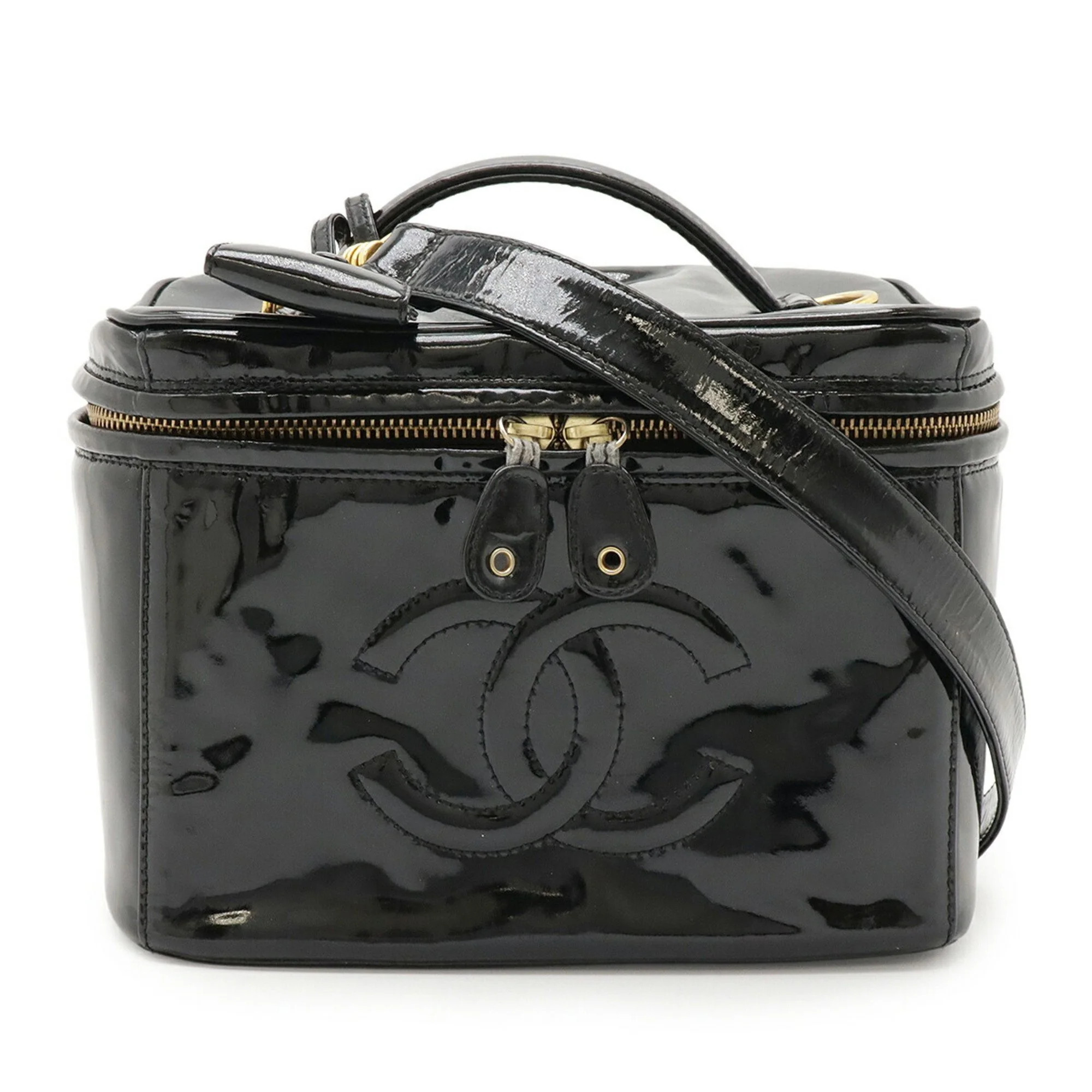 Chanel Patent Leather Pouch Vanity Bag (Pre-Owned) | Shop Simon