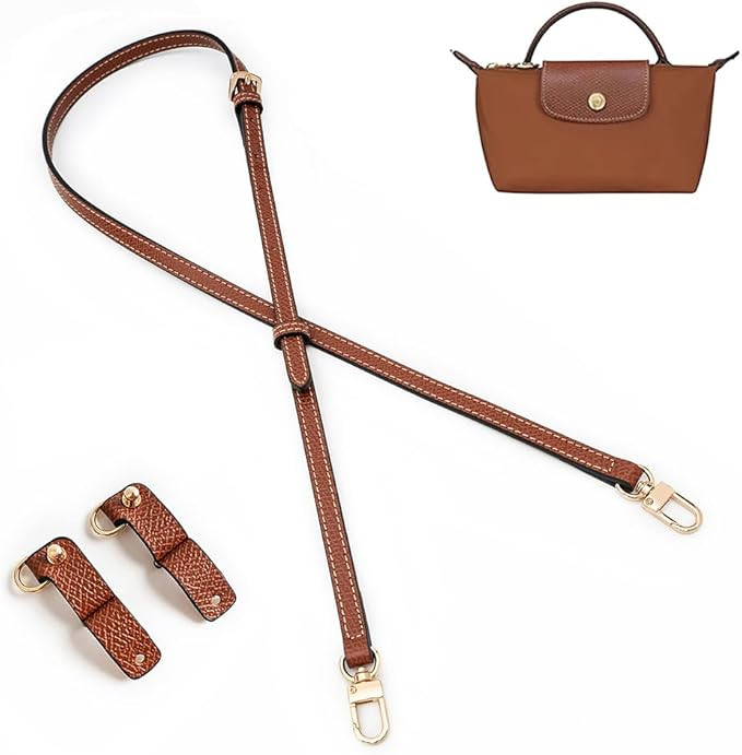 KOMHPS Purse Straps Replacement, Leather Handbag Crossbody Shoulder Strap Adjustable for Longcham... | Amazon (US)