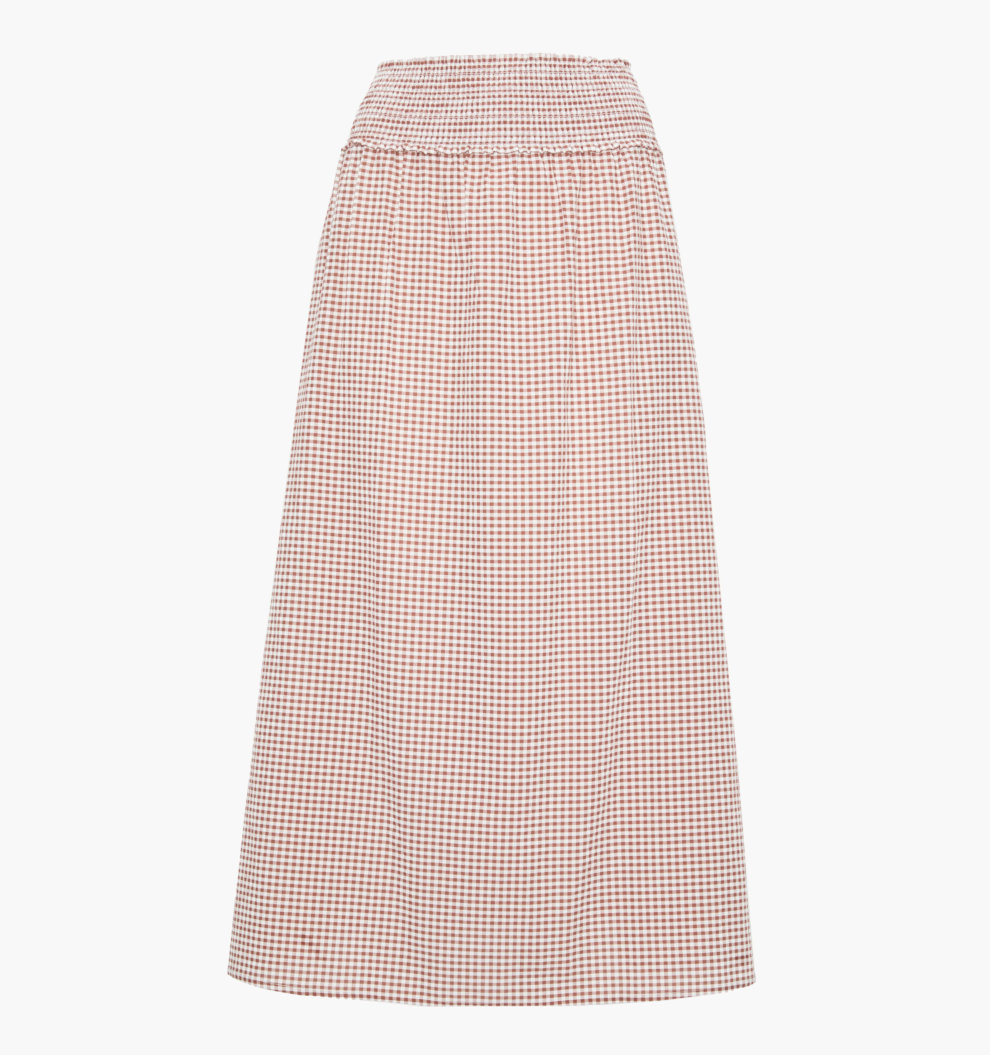 The Delphine Nap Skirt | Cognac Gingham / XXS | Hill House Home | Hill House Home US
