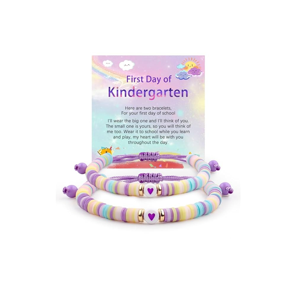 YUZHEJIE First Day of Kindergarten Pre-K Bracelet Mother Daughter Matching Bracelets Back to Scho... | Amazon (US)